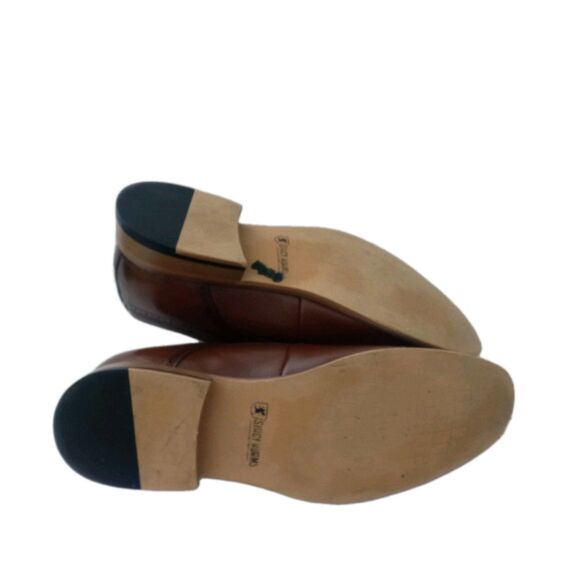 Men's Size 9M Stacy Adams Dickinson Cap Toe Oxford Shoes Cognac Leather EUC - Picture 6 of 6